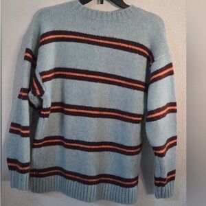 Striped Blue and Black Men's Sweater